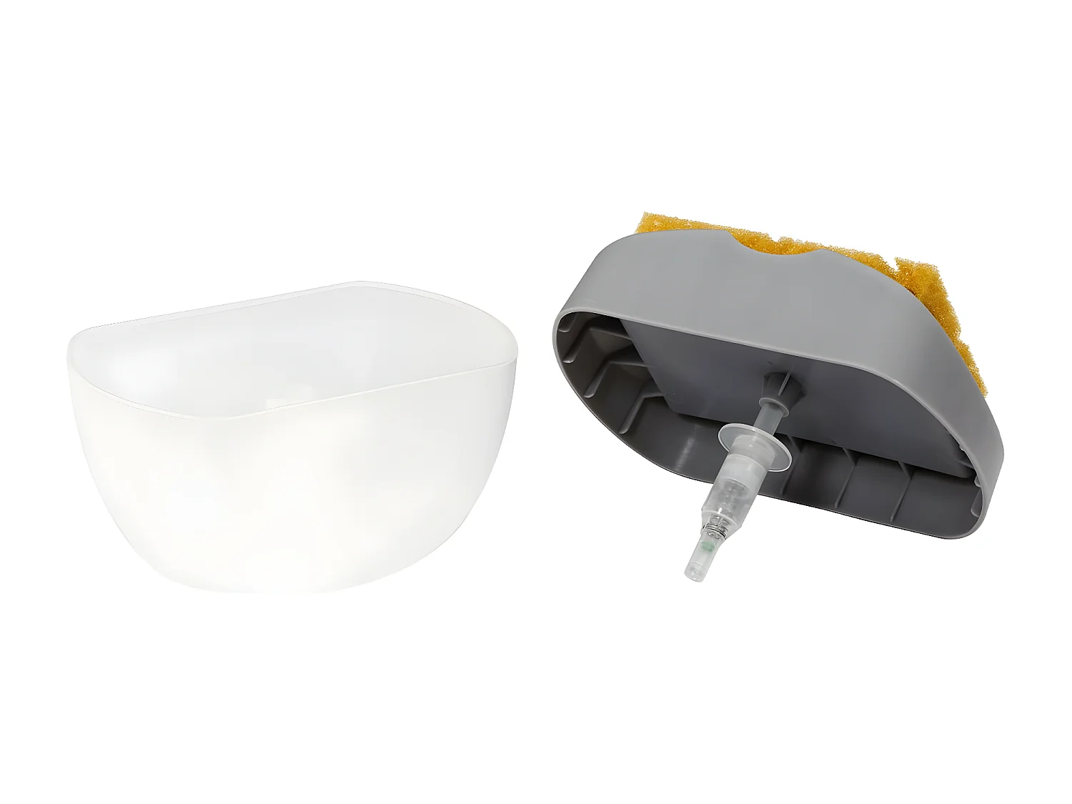 Distributeur de Savon "Porte Éponge" 14cm Gris