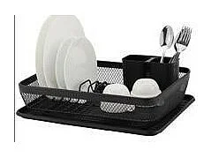 Égouttoir à Vaisselle en Métal "Mayaj" 43cm Noir