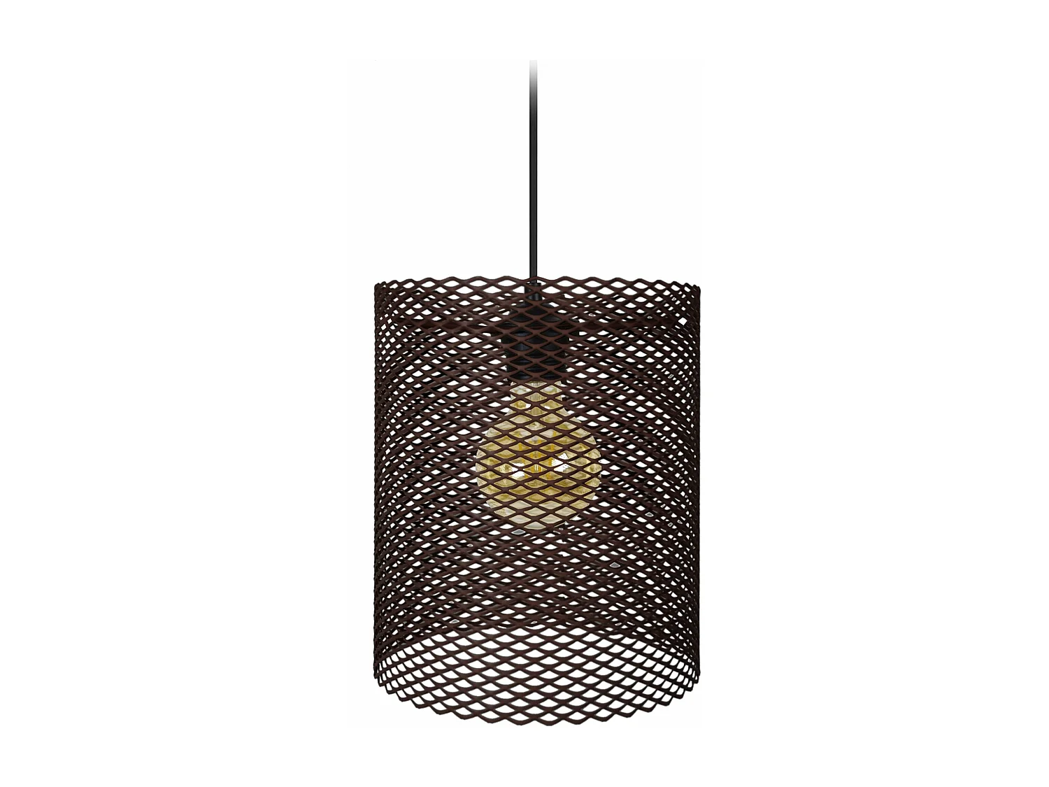 Suspensão TOSEL ADONIS metal cilindro castanho D19,5 x  H85  cm