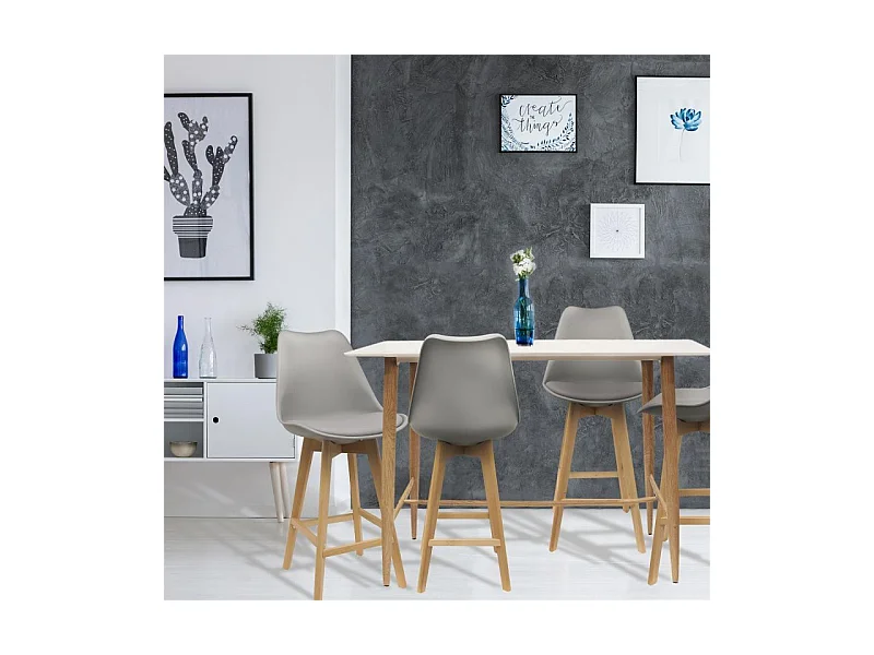 Table Mange Debout Blanc 115x60x102cm M1