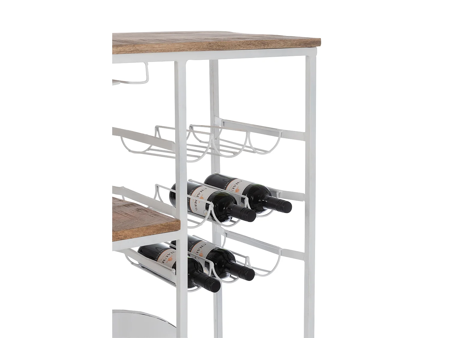 Comptoir de Bar en Métal "Vélo" 173cm Blanc