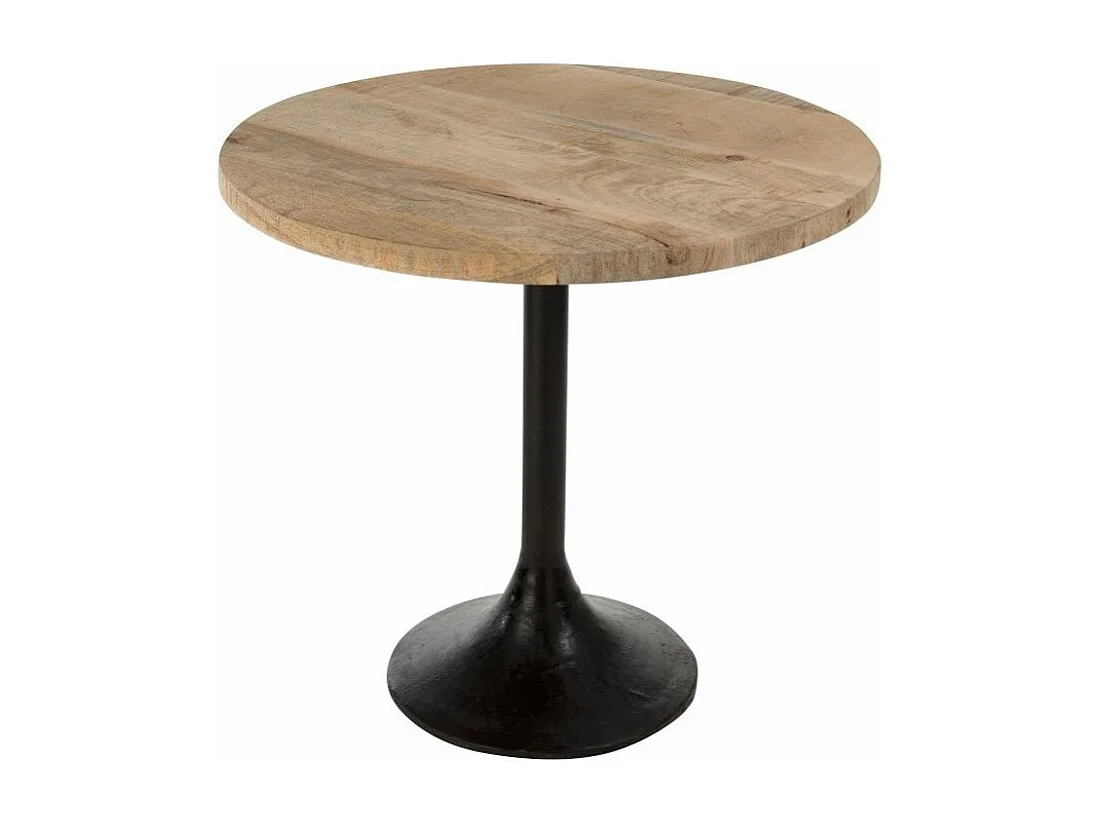 Table de Bar en Bois & Métal "Mocha" 65cm Naturel