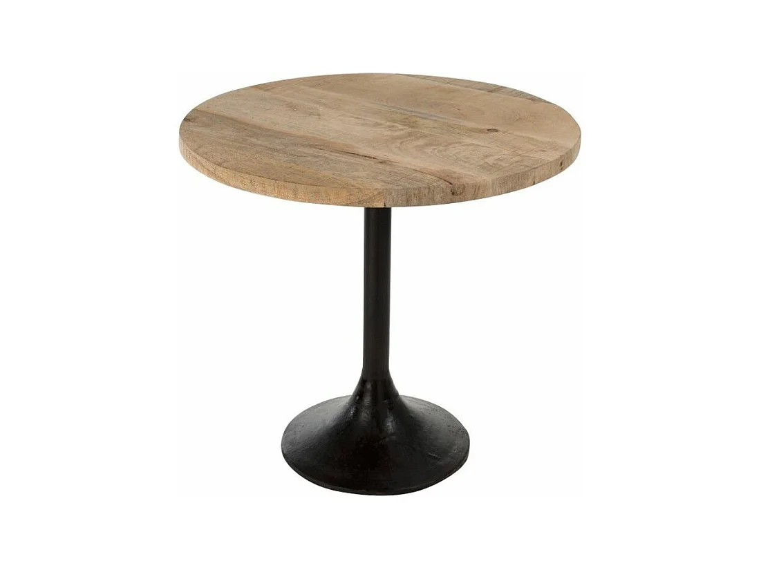 Table de Bar en Bois & Métal "Mocha" 65cm Naturel