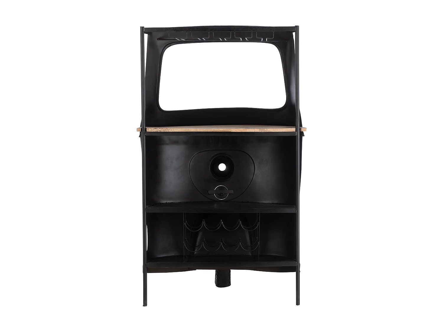 Bar Vélo en Métal "Tuktuk" 165cm Noir