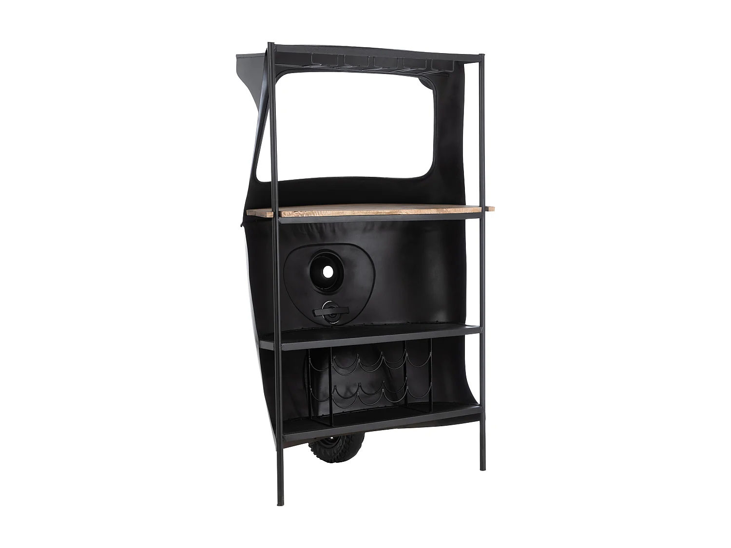 Bar Vélo en Métal "Tuktuk" 165cm Noir