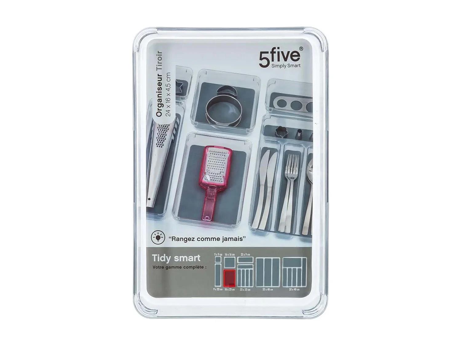 Organisateur de Tiroir "Ted II" 23cm Gris Foncé