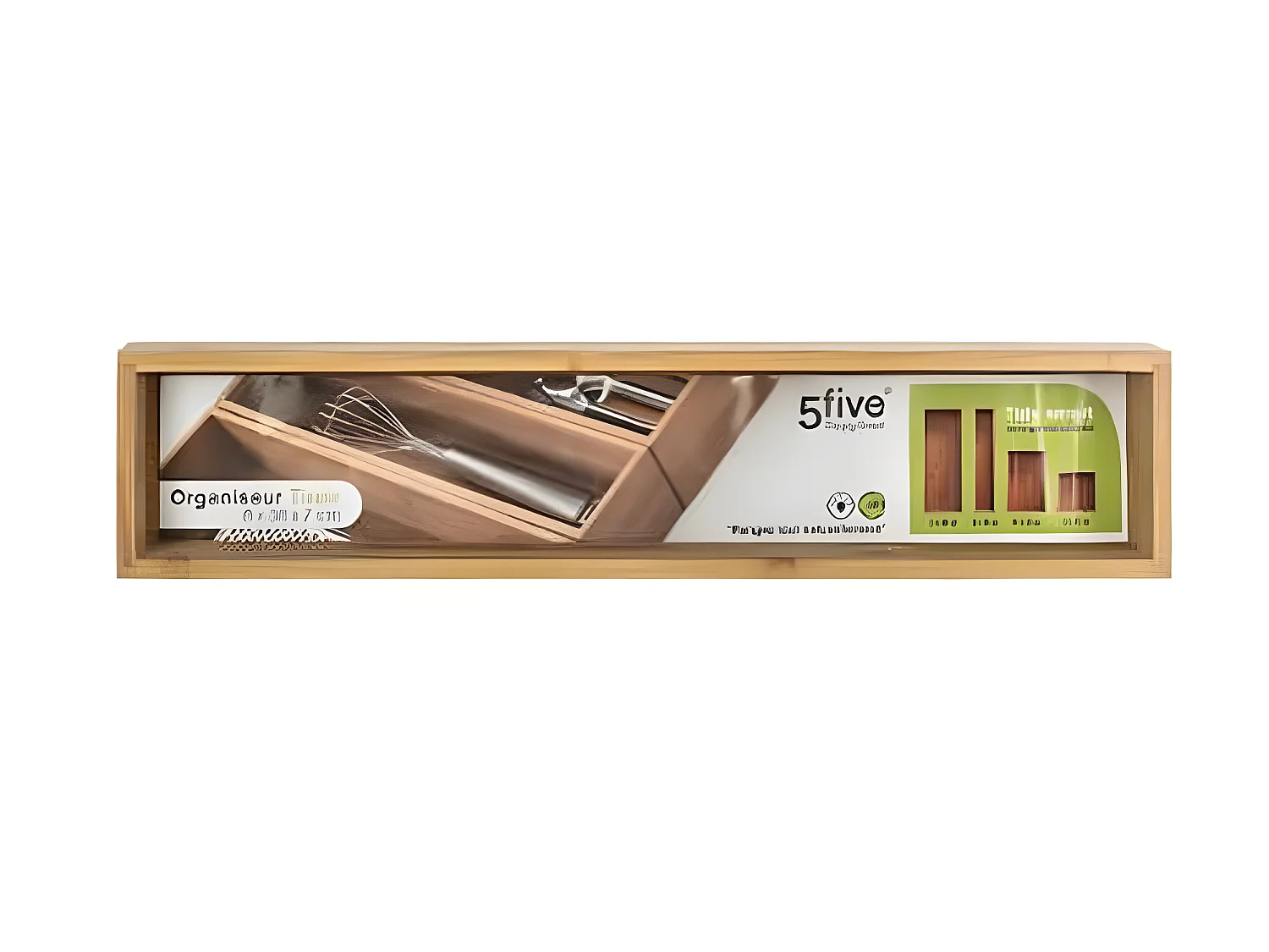 Organisateur en Bambou "Tidy Smart" 8x38cm Naturel