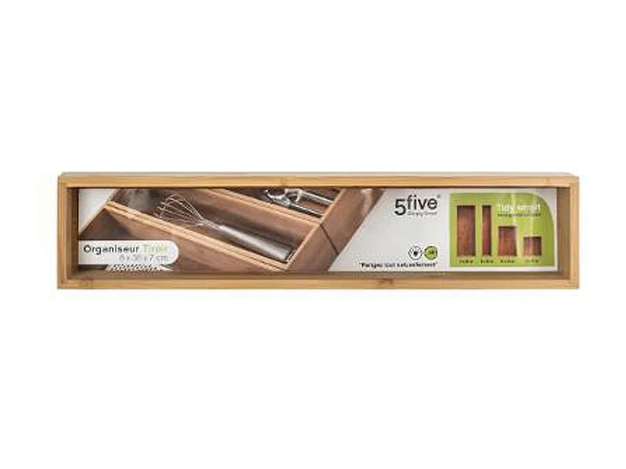 Organisateur en Bambou "Tidy Smart" 8x38cm Naturel