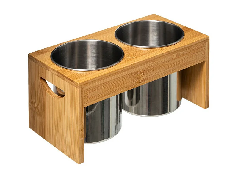 Lot de 2 Pots à Ustensiles "Bambou" 23cm Naturel