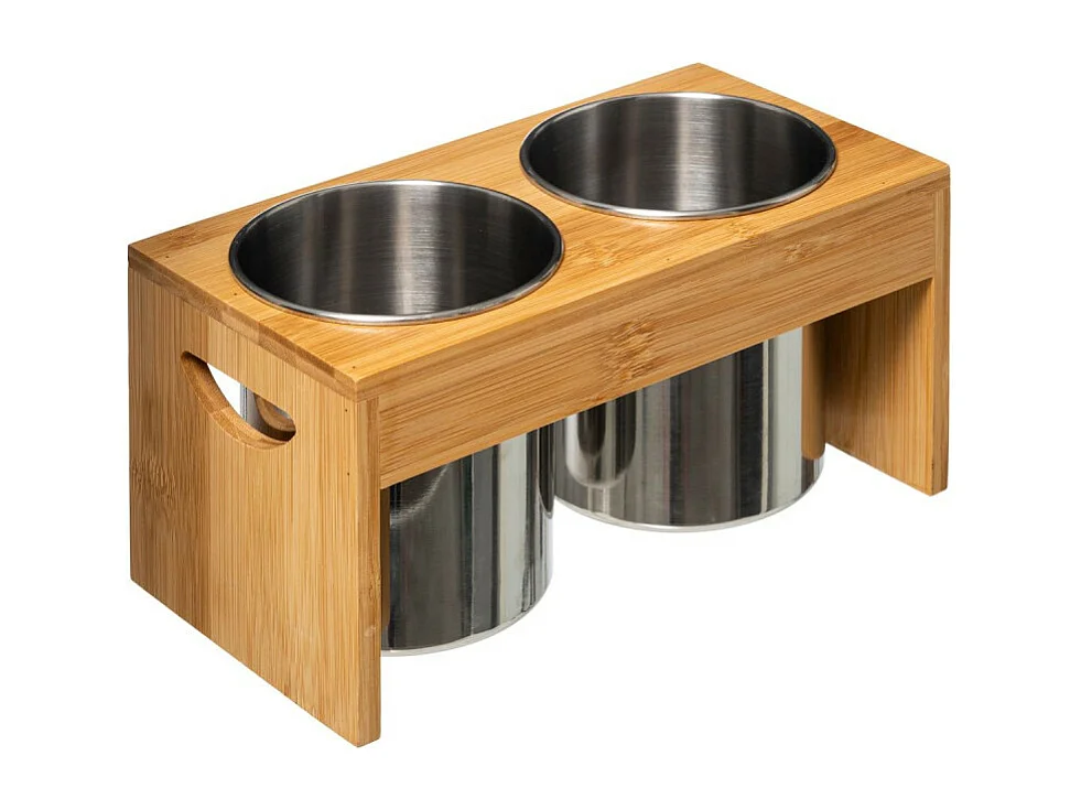 Lot de 2 Pots à Ustensiles "Bambou" 23cm Naturel