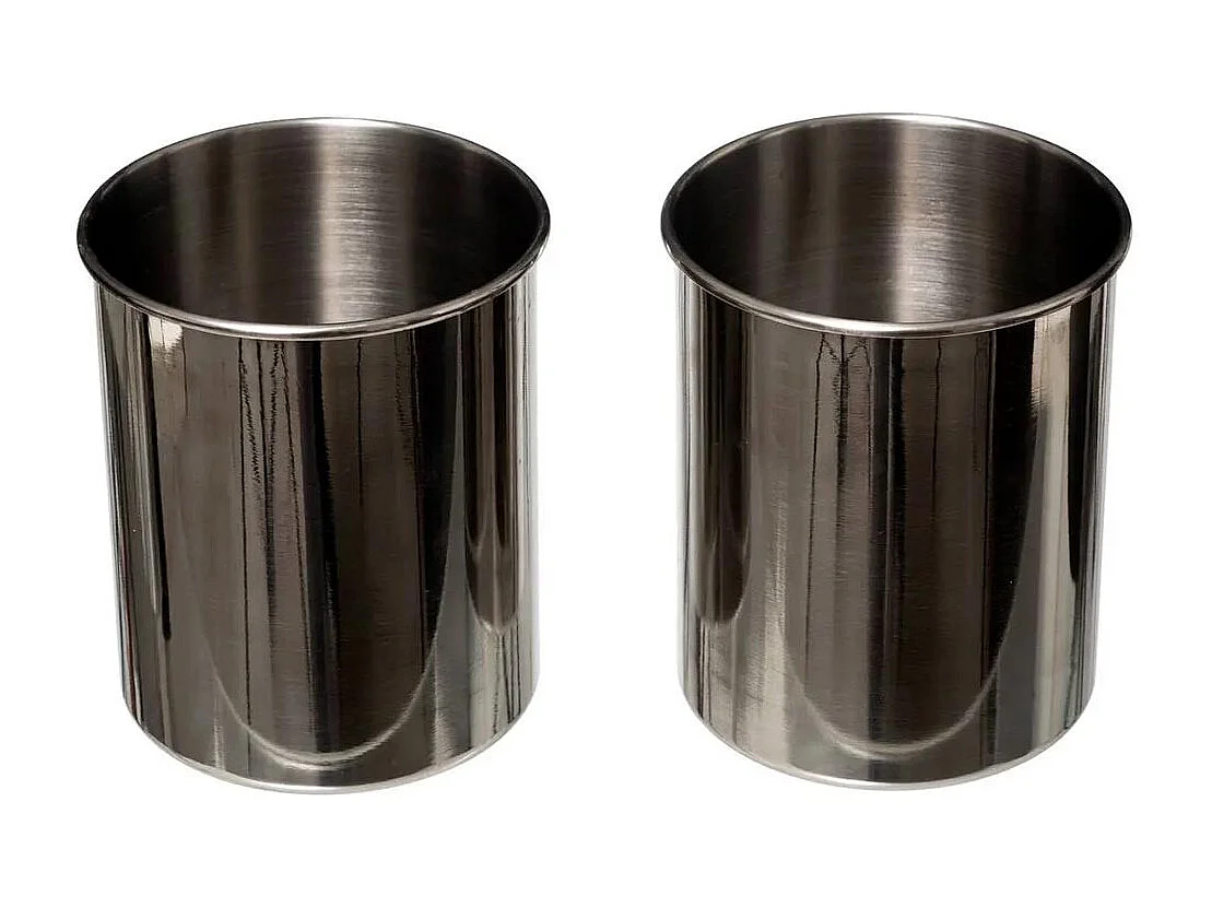 Lot de 2 Pots à Ustensiles "Bambou" 23cm Naturel