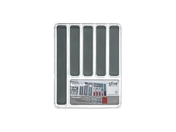 Range-Couverts "6 Compartiments" 40cm Gris