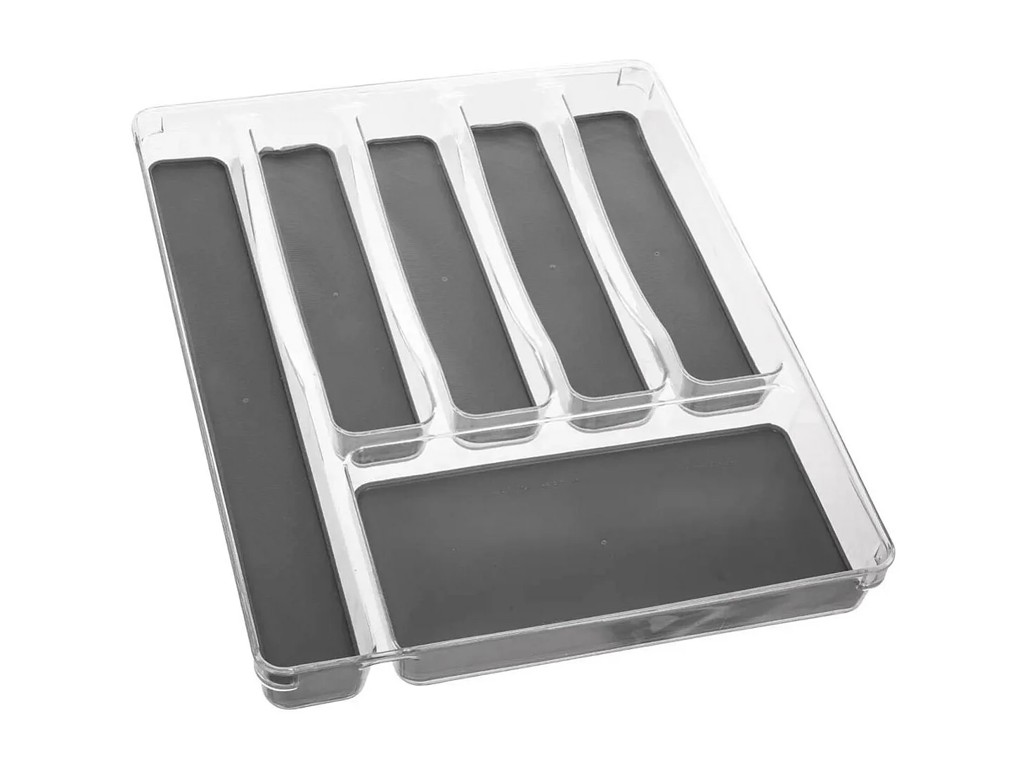 Range-Couverts "6 Compartiments" 40cm Gris