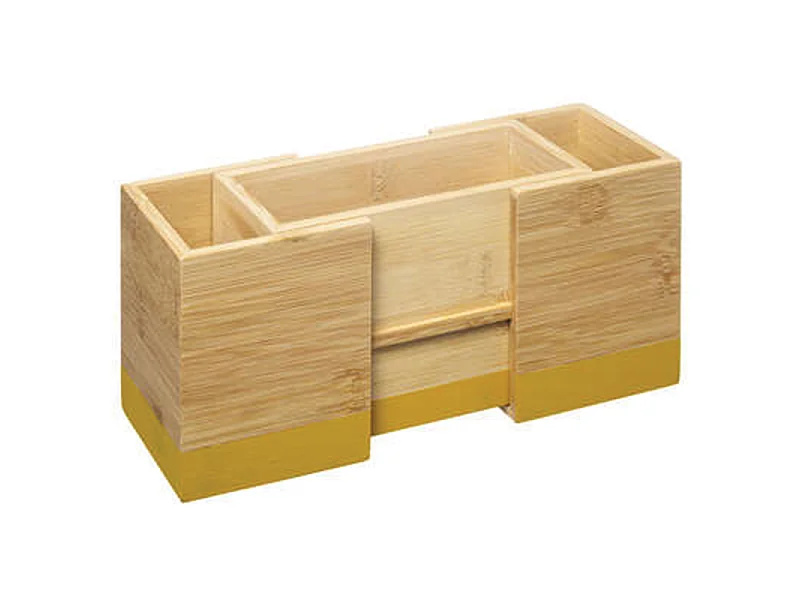 Pot Range-Couverts Bambou "Modern" 18cm Moutarde