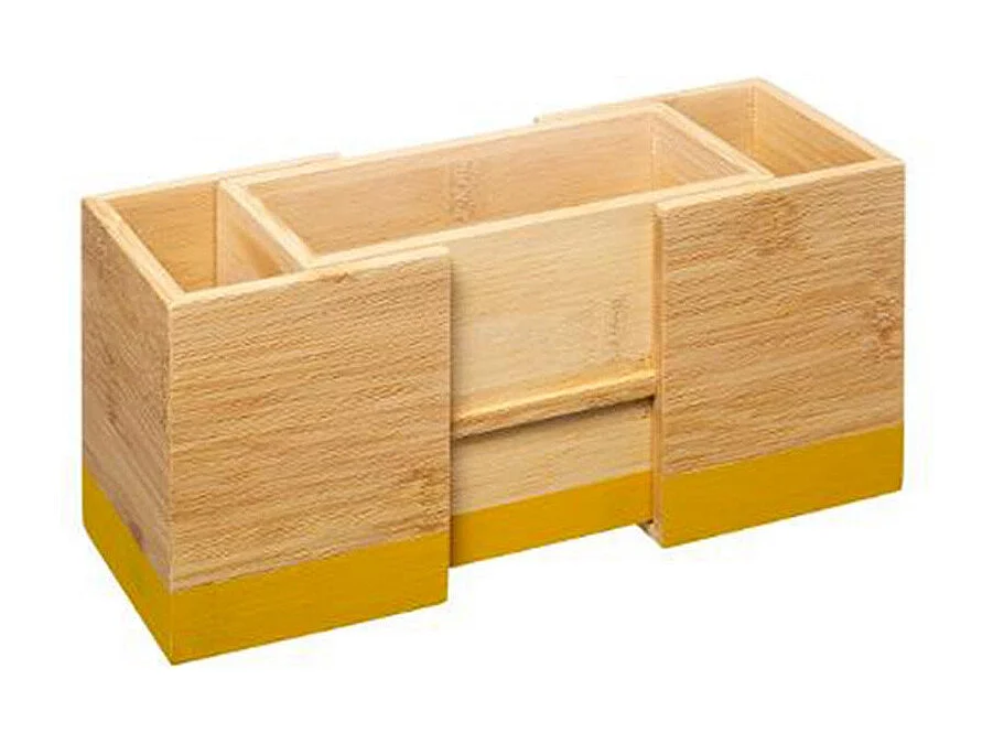 Pot Range-Couverts Bambou "Modern" 18cm Moutarde