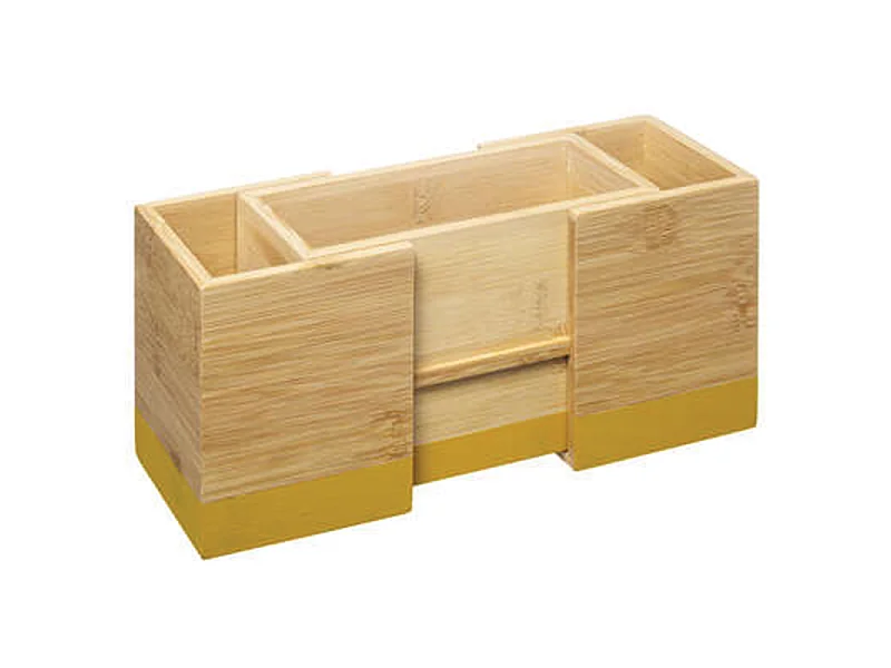 Pot Range-Couverts Bambou "Modern" 18cm Moutarde