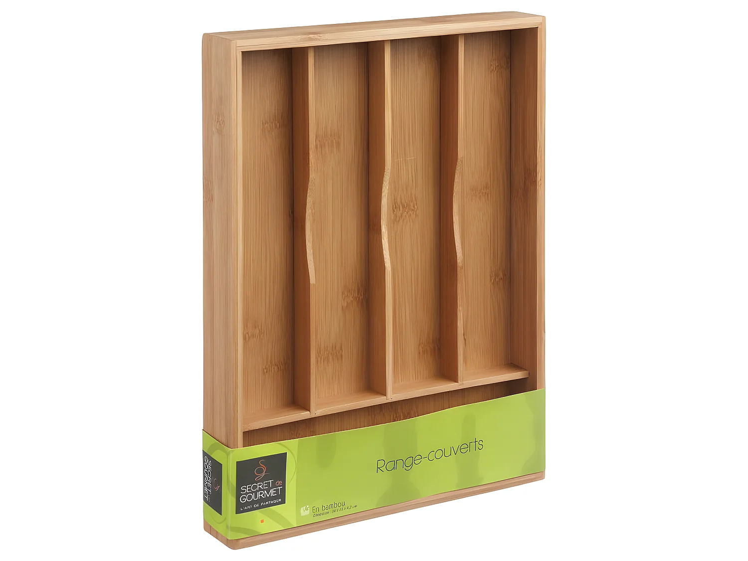 Range Couverts Design "Bambou" 34cm Naturel