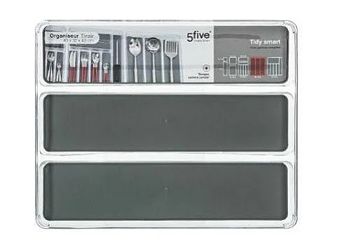 Range-Couverts "3 Compartiments" 40cm Gris