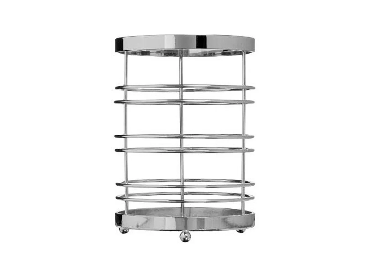 Pot Range Couverts Métal 17cm Argent