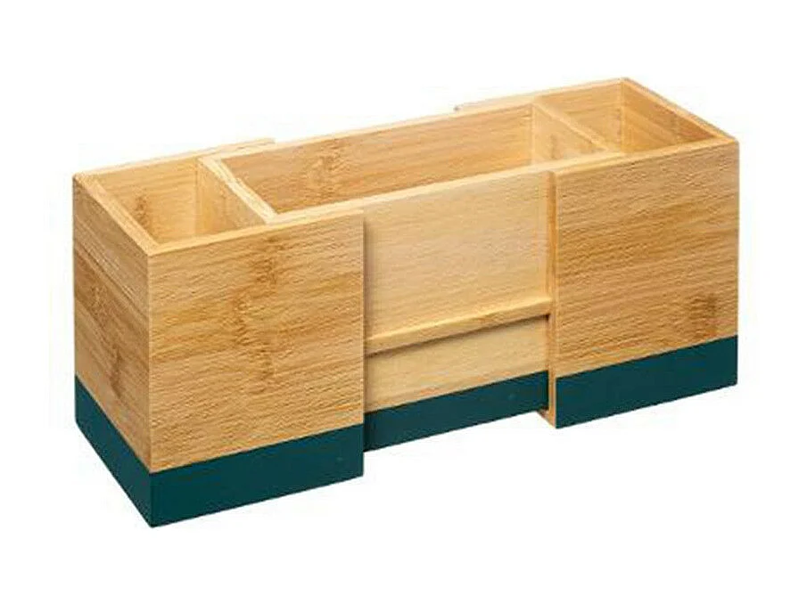 Pot Range-Couverts Bambou "Modern" 18cm Pétrole