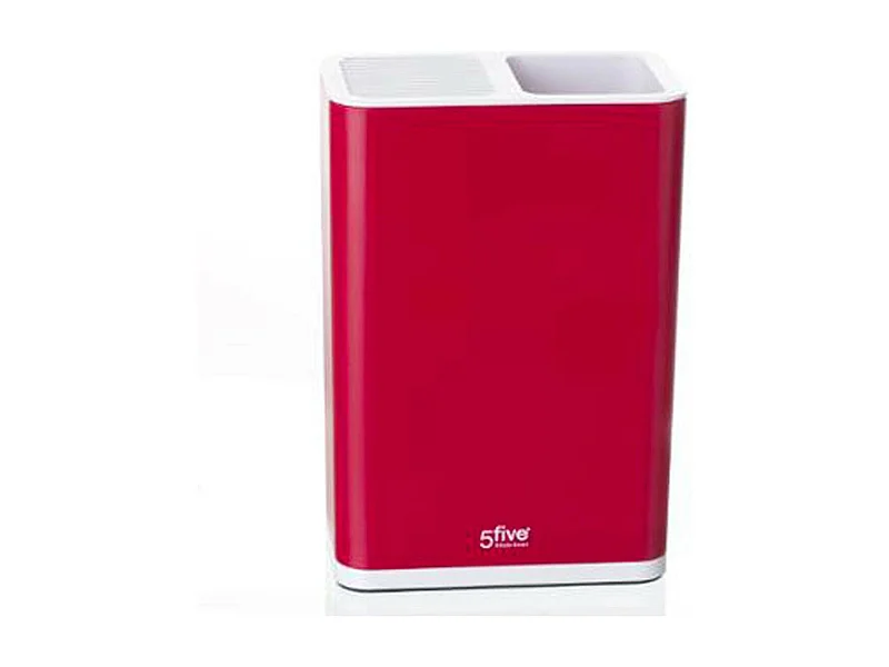 Porte Ustensiles & Bloc Couteaux "Néo" 23cm Rouge