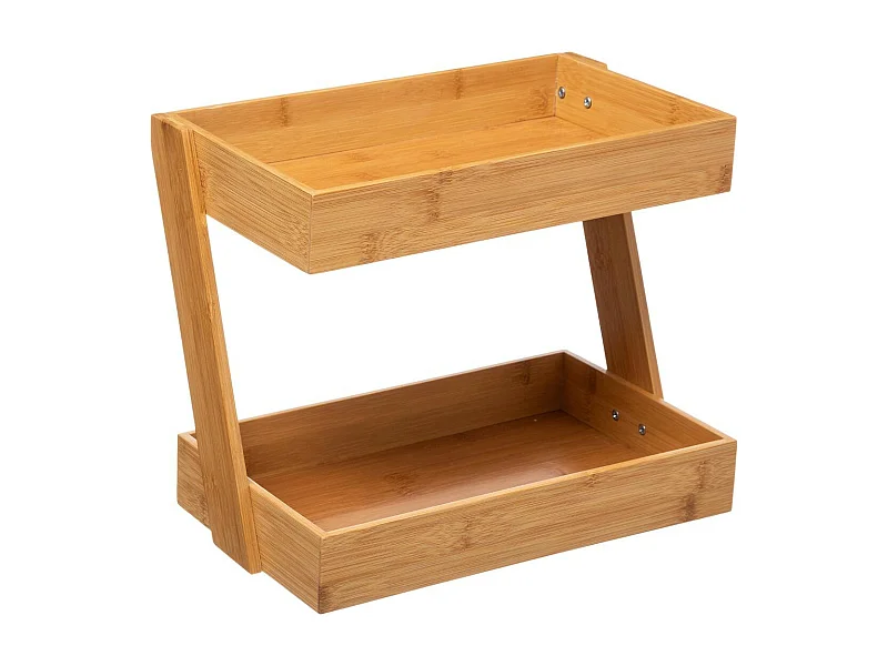 Organiseur 2 Plateaux "Bambou" 31cm Beige