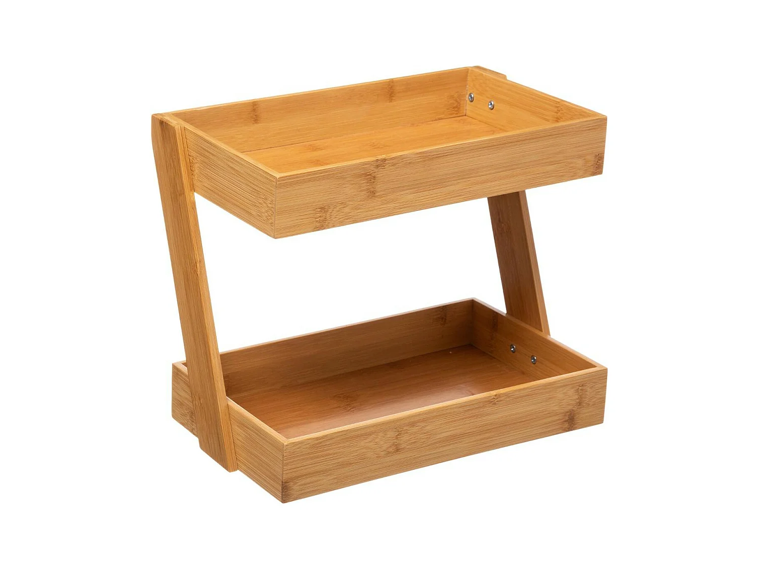 Organiseur 2 Plateaux "Bambou" 31cm Beige