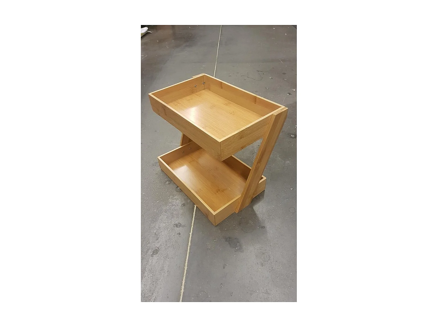 Organiseur 2 Plateaux "Bambou" 31cm Beige