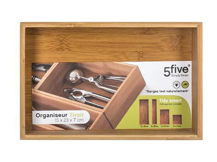 Organisateur en Bambou "Tidy Smart" 15x23cm Naturel
