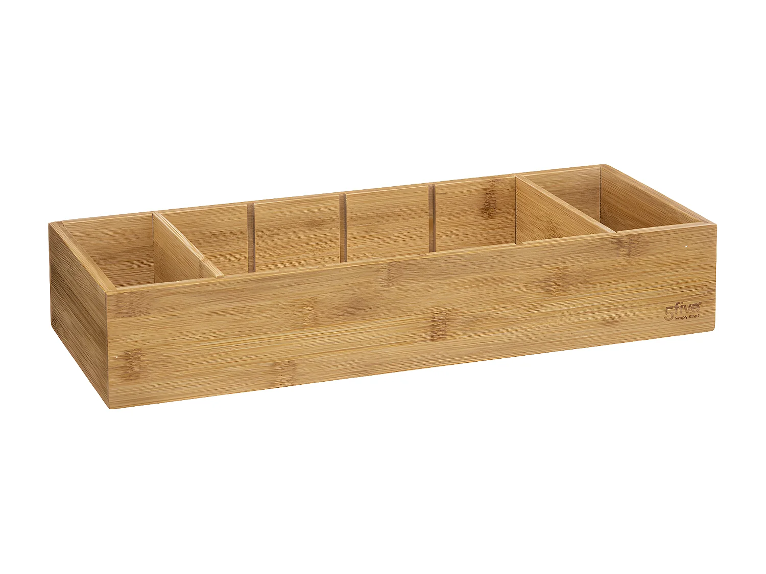Organiseur Bambou à Compartiments "Tidy Smart" 15x38cm Naturel