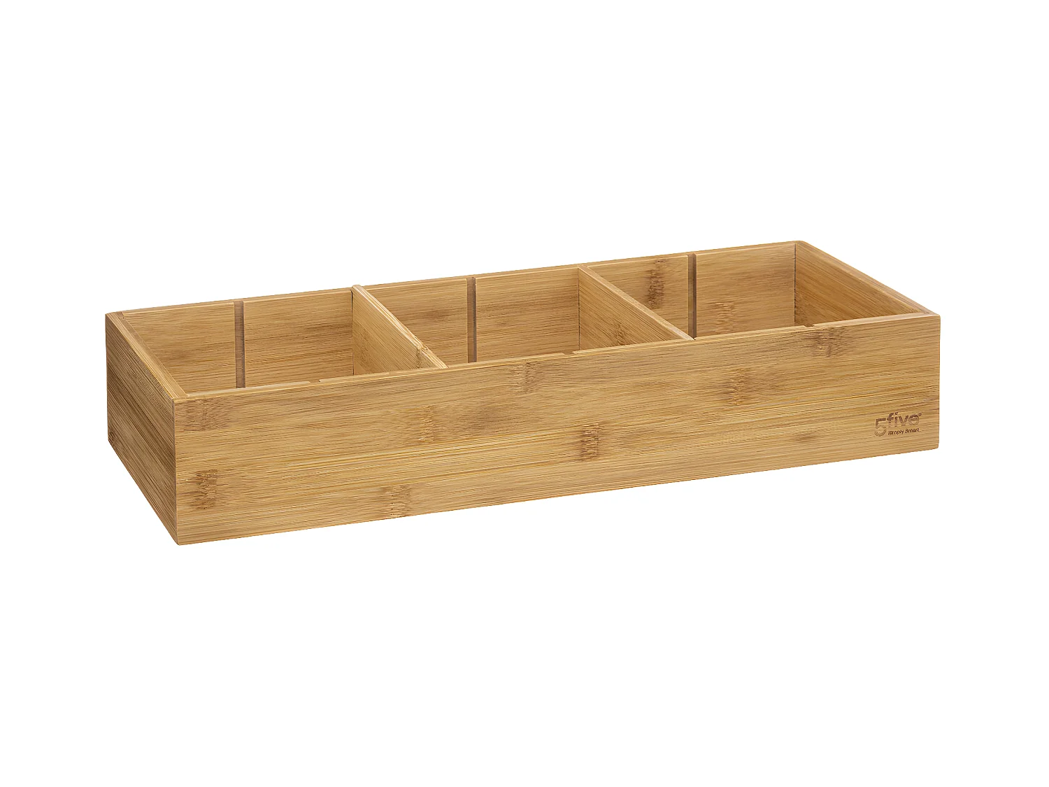 Organiseur Bambou à Compartiments "Tidy Smart" 15x38cm Naturel