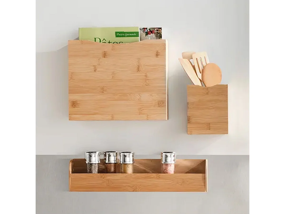 Organiseur Aimanté "Bambou" 15cm Naturel