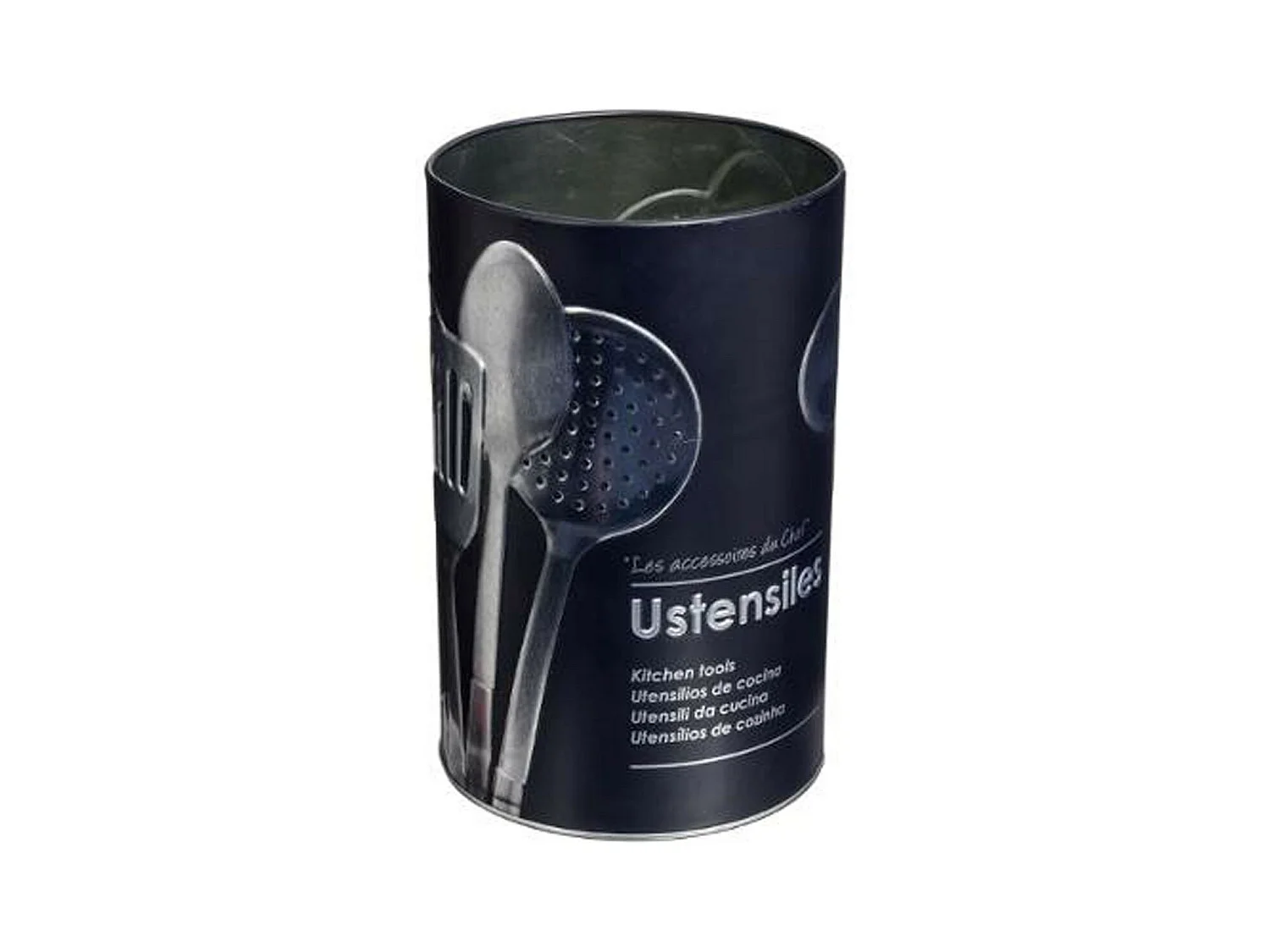 Pot à Ustensiles de Cuisine "Relief II" 17cm Noir