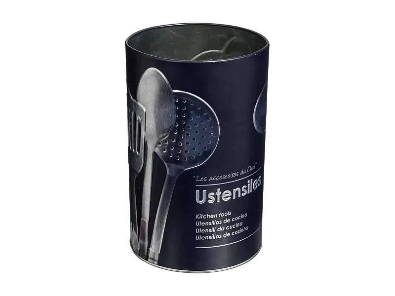 Pot à Ustensiles de Cuisine "Relief II" 17cm Noir