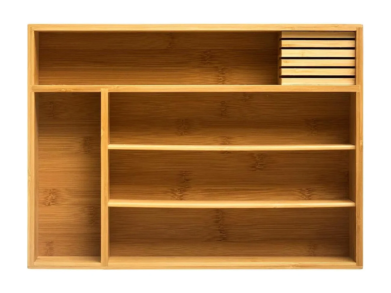 Range-Couverts 5 Compartiments "Tidy Smart" 38cm Naturel