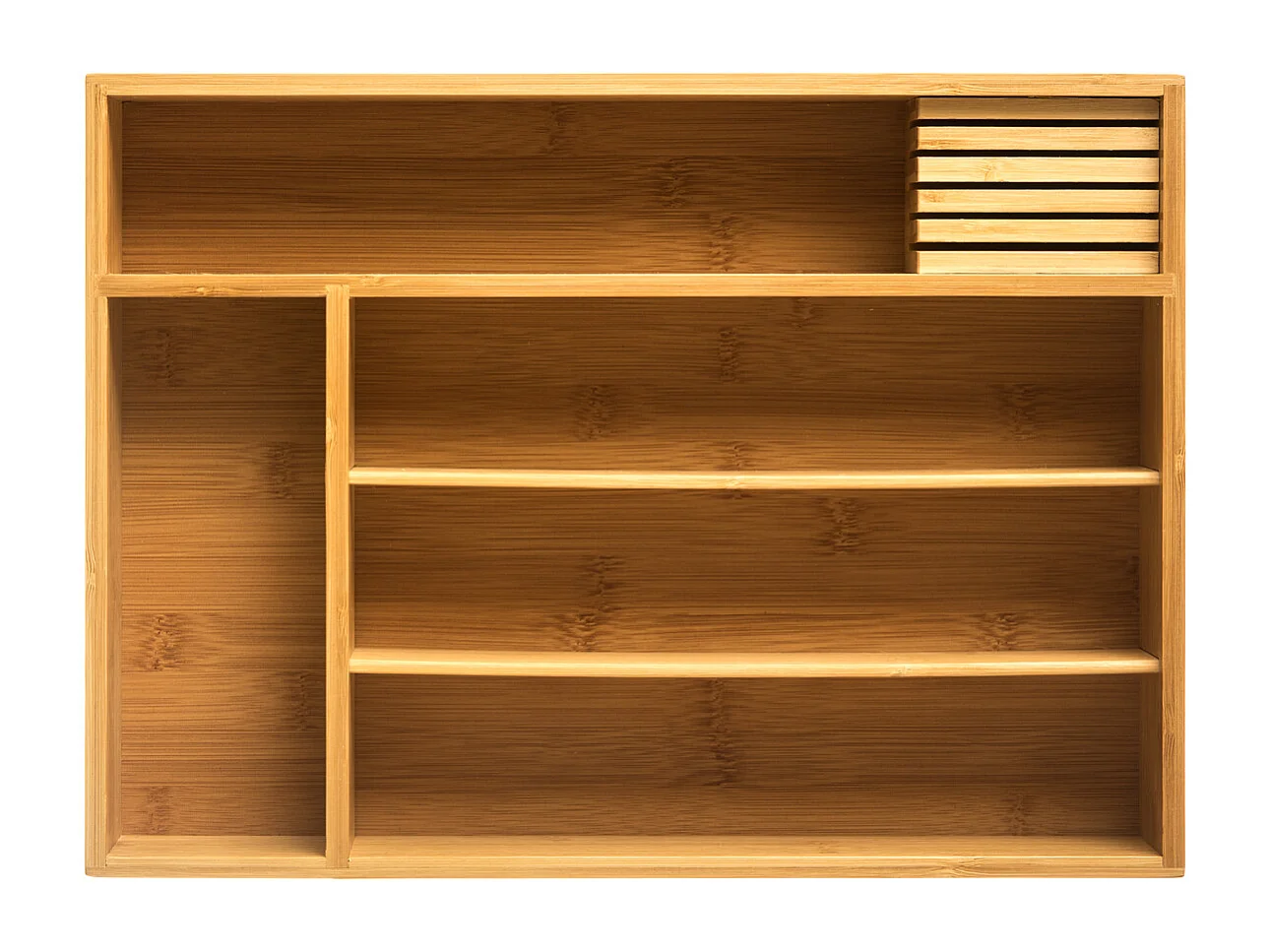 Range-Couverts 5 Compartiments "Tidy Smart" 38cm Naturel