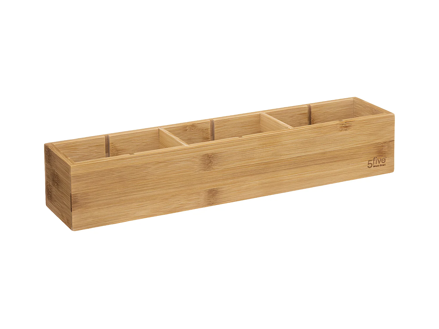 Organiseur Bambou à Compartiments "Tidy Smart" 8x38cm Naturel