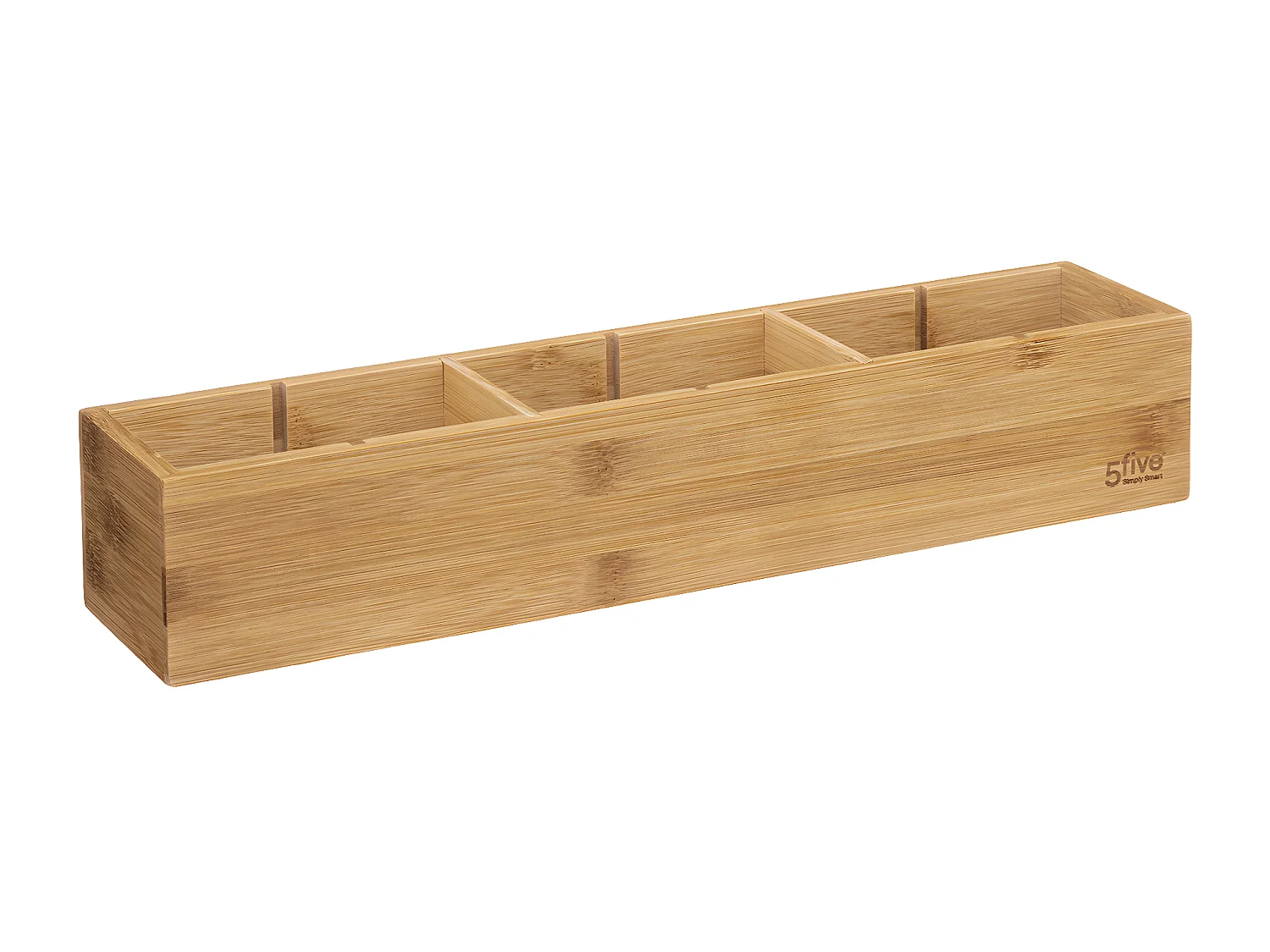 Organiseur Bambou à Compartiments "Tidy Smart" 8x38cm Naturel