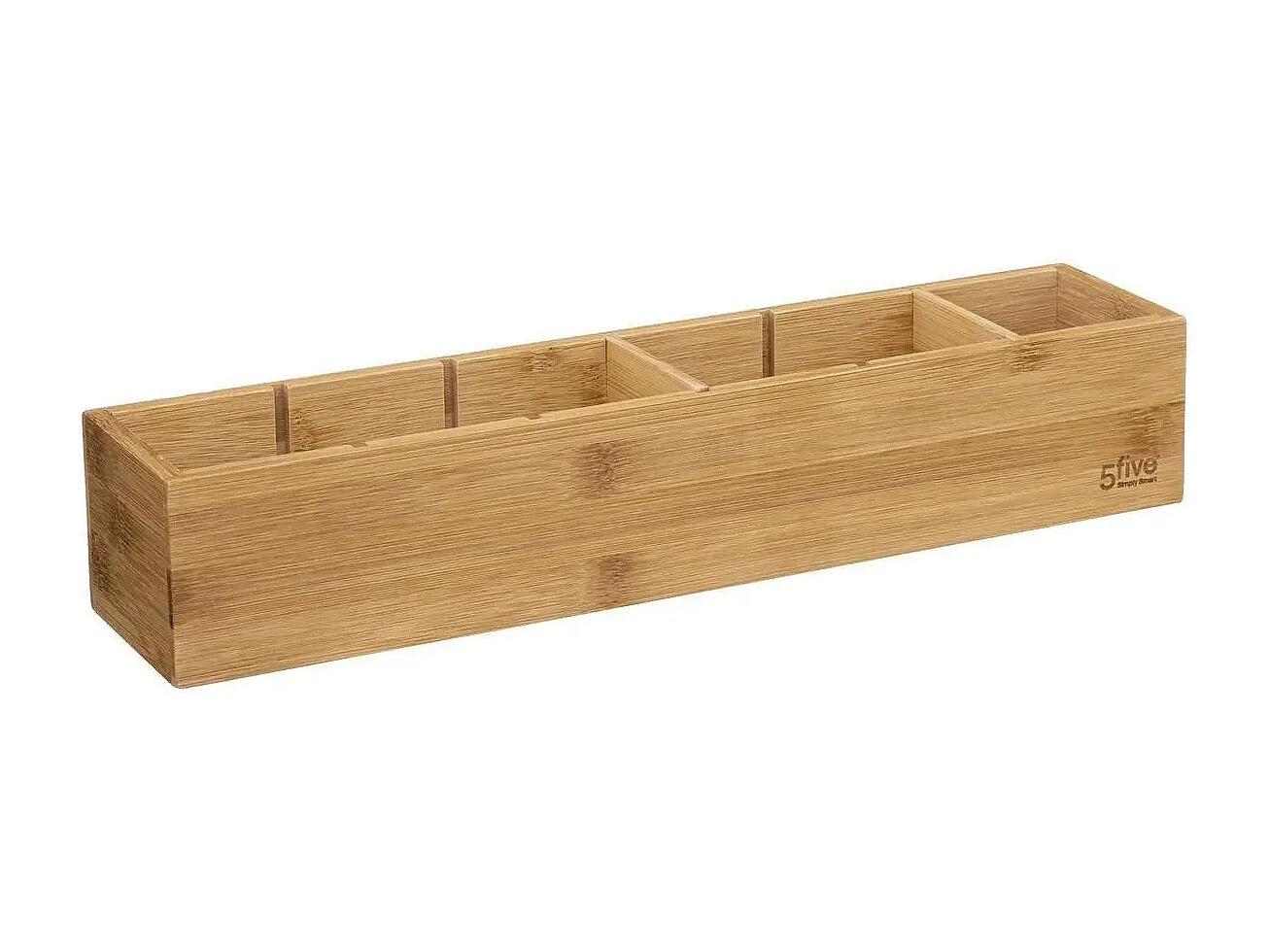 Organiseur Bambou à Compartiments "Tidy Smart" 8x38cm Naturel