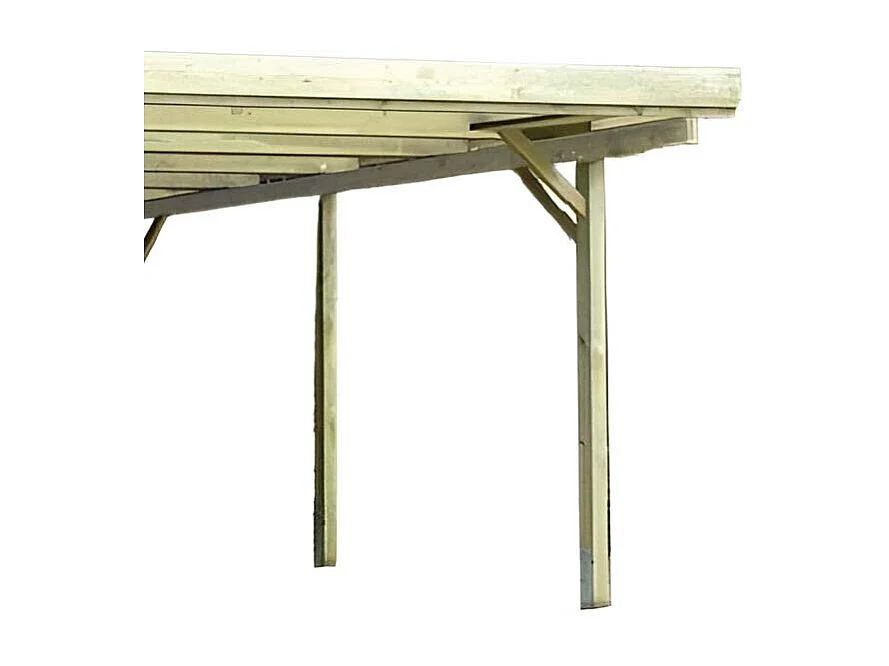 Carport en bois couverture PVC  Basic Double