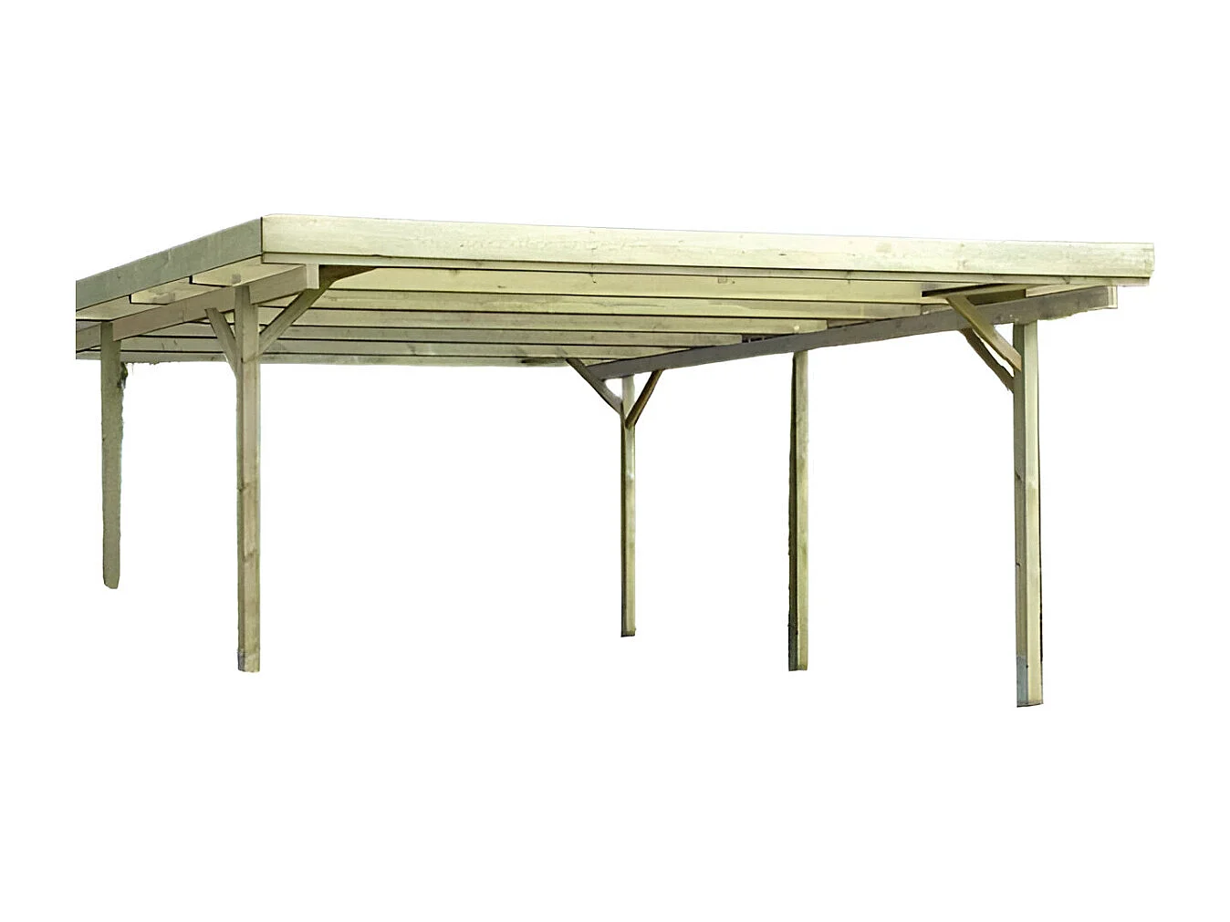 Carport en bois couverture PVC  Basic Double