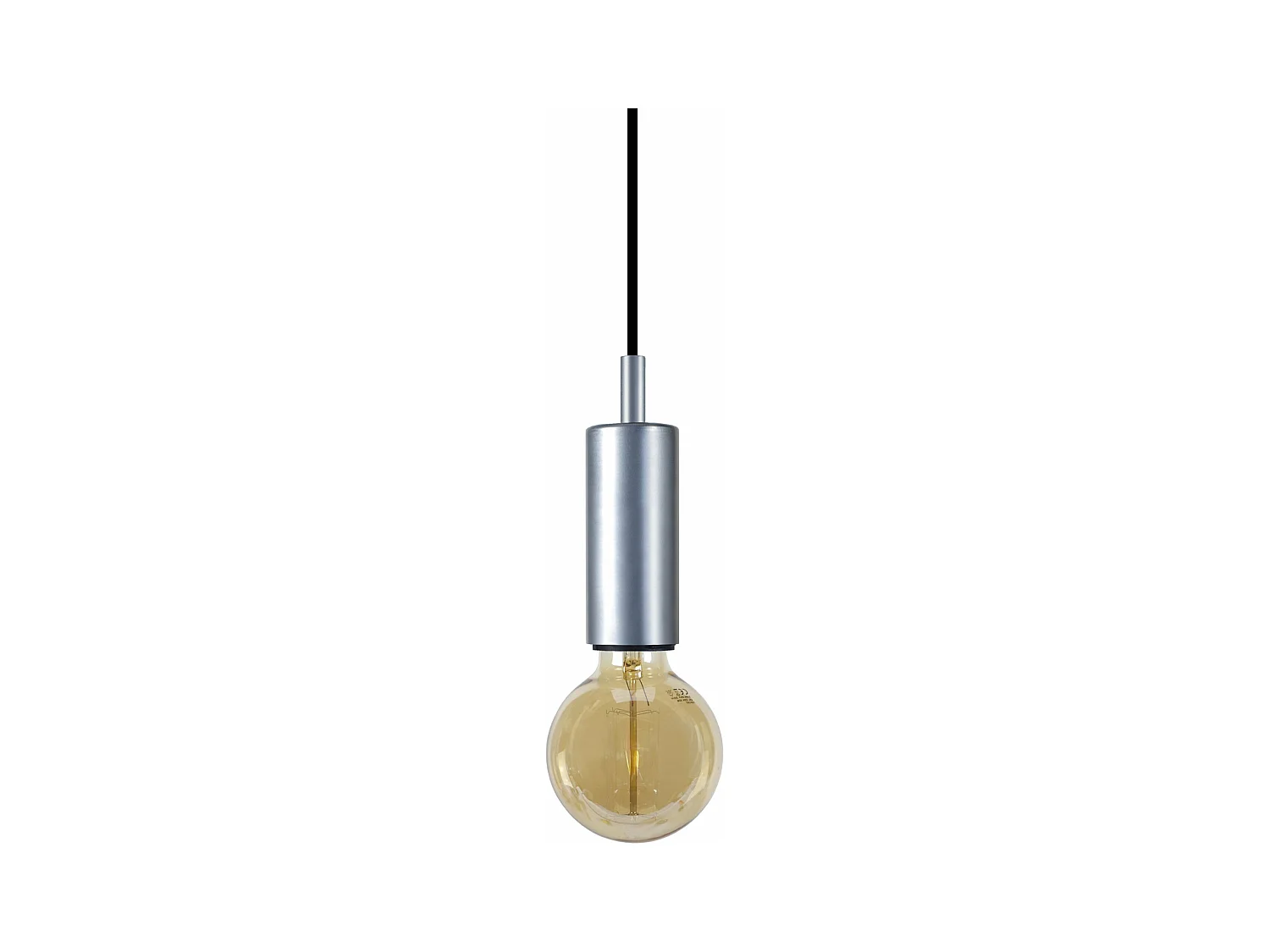 Suspension tube cylindre métal aluminium 80 cm.