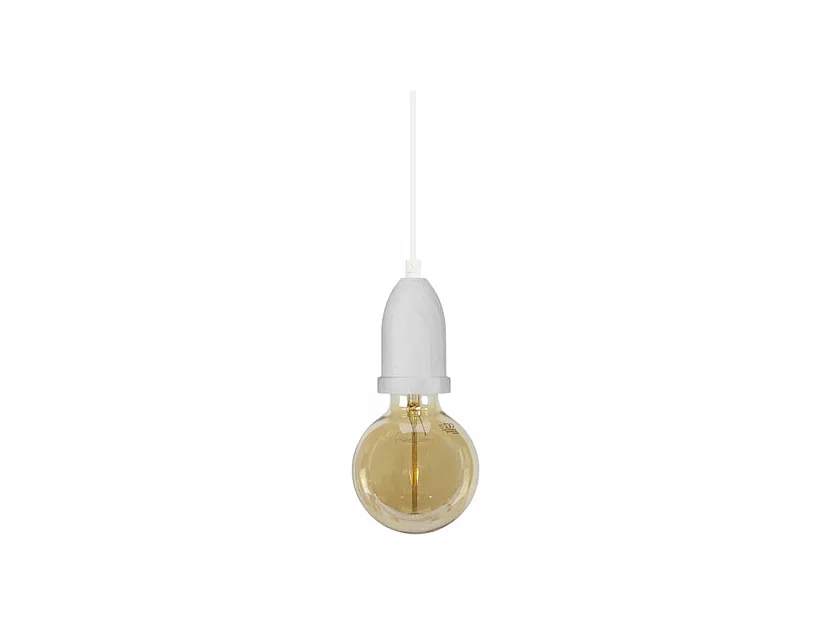 Suspension cloche bois gris 80 cm.