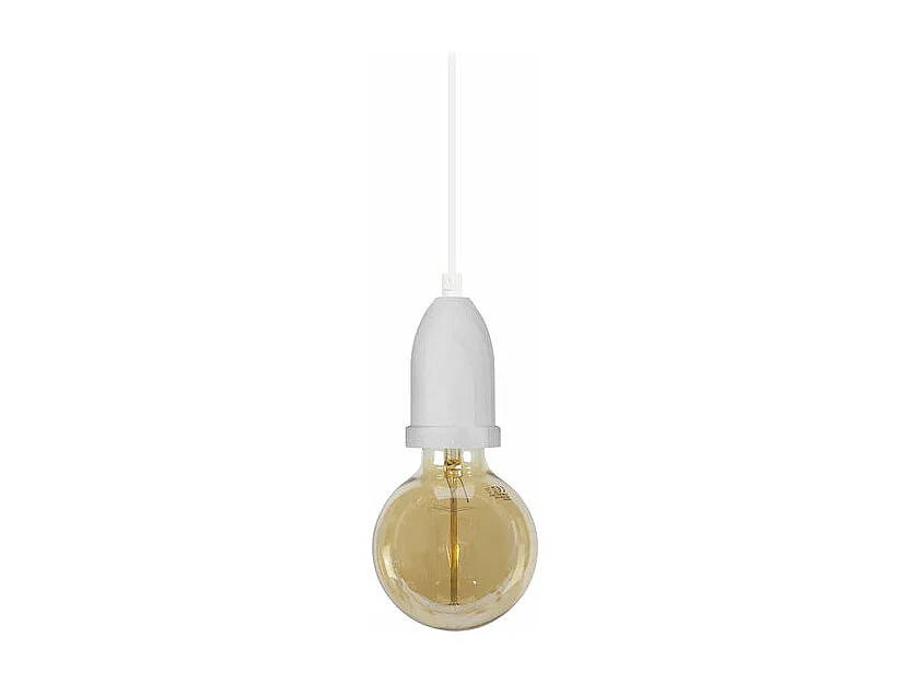 Suspension cloche bois gris 80 cm.