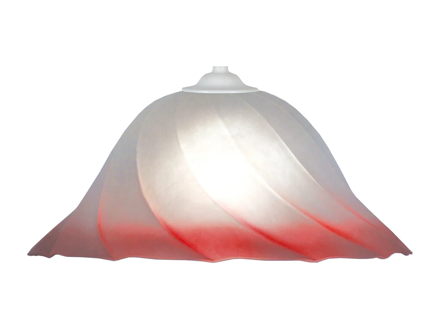 Suspension TOSEL ,verre,Rouge ,H70xD29xP29cm
