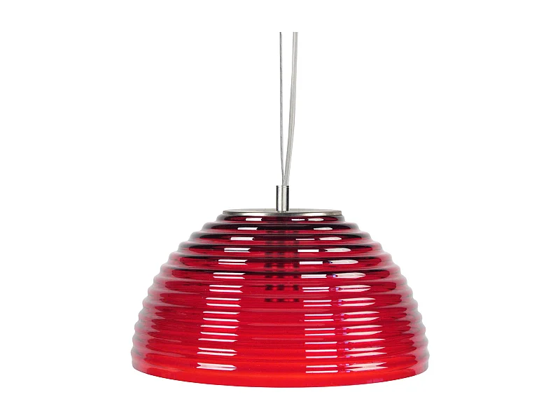 Suspensão TOSEL  ARMONIE vidro cúpula vermelho D36 x  H77  cm