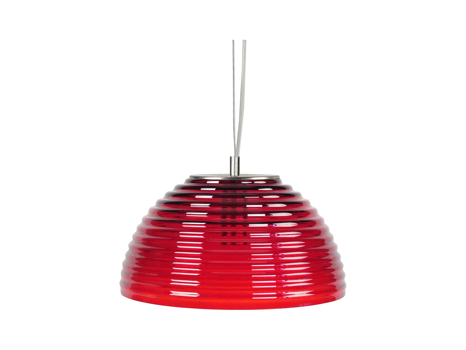 Suspensión  TOSEL ,vidrio,Rojo, A77xD36xP36cm
