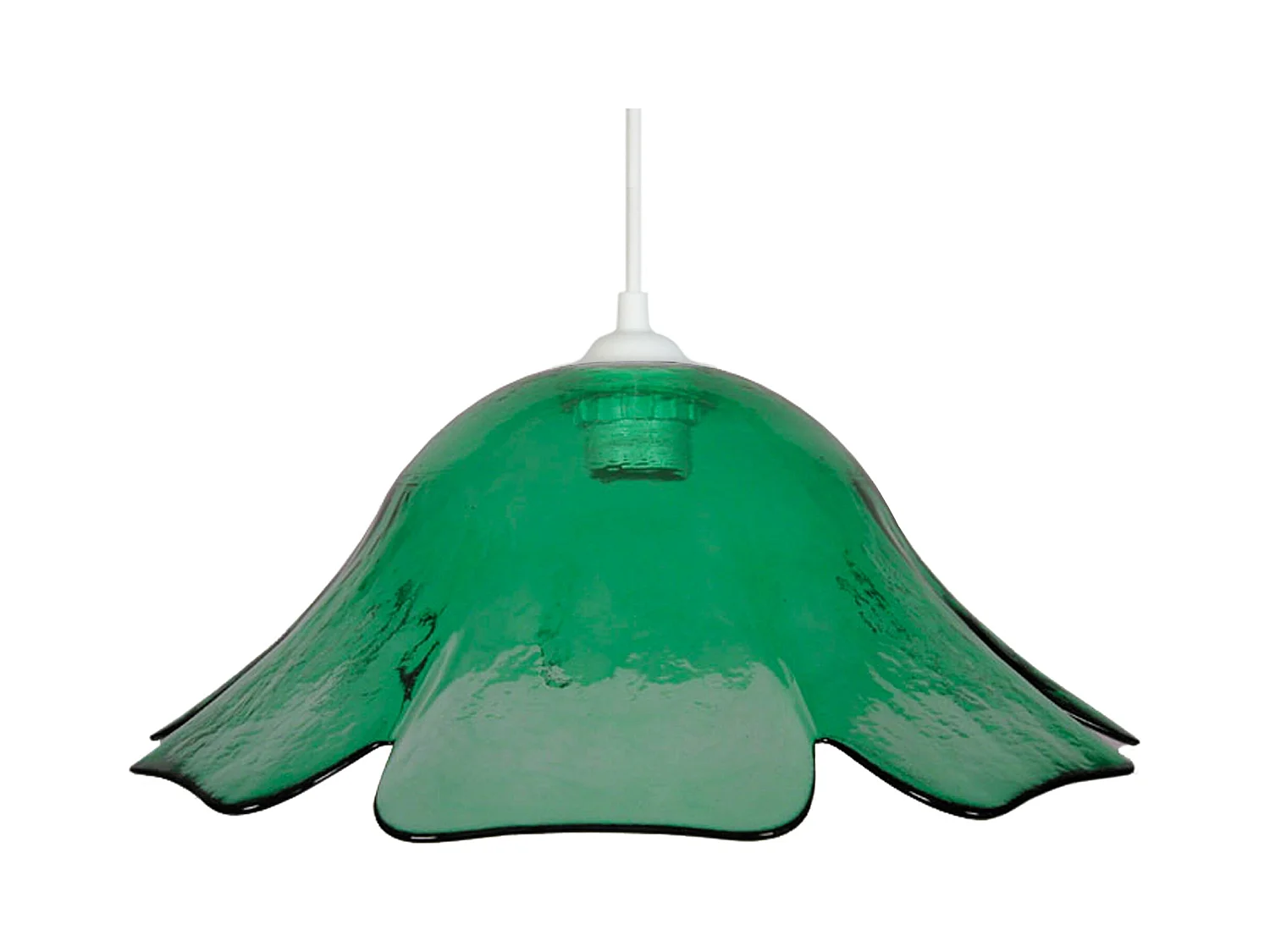 Suspension TOSEL ,verre,Blanc ,H80x D 35xP35cm