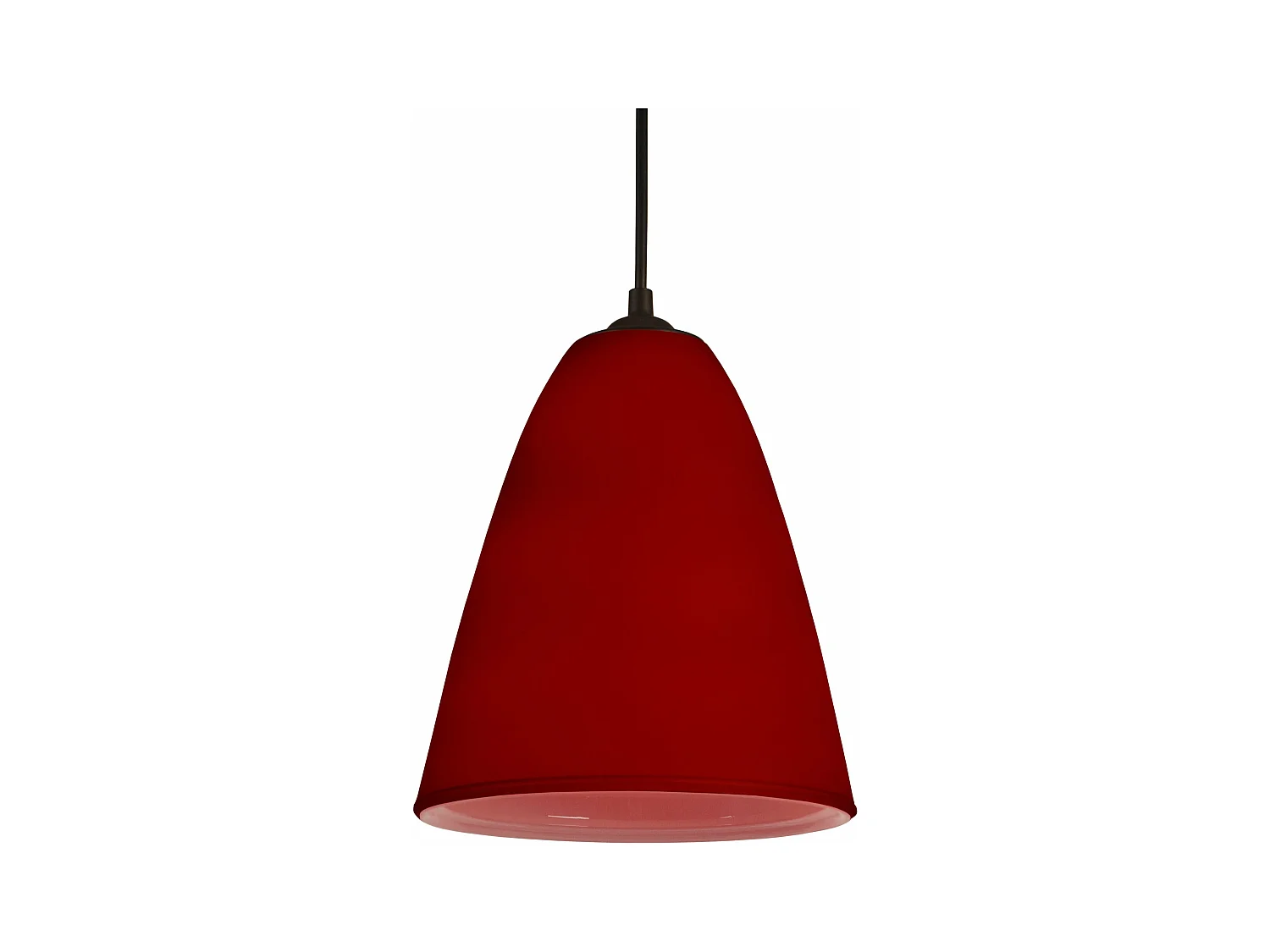 Suspensión  TOSEL ,vidrio,Rojo,A80xD15xP15cm