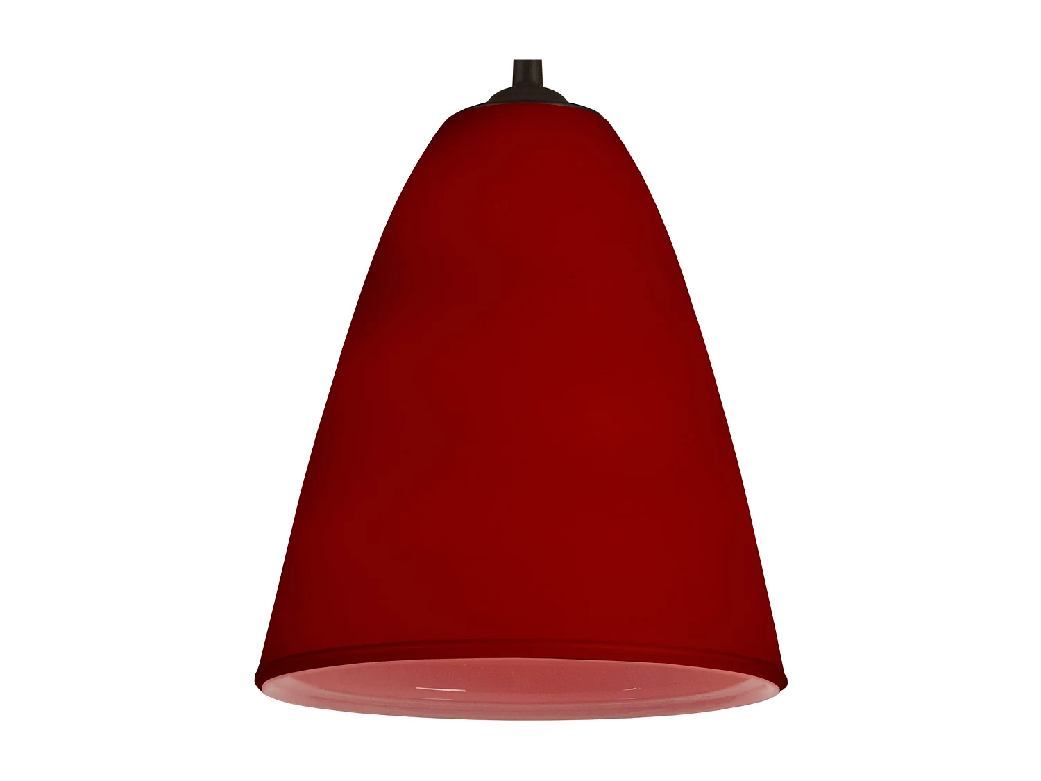 Suspensão TOSEL  BALLE VERRE vidro cônico vermelho D15 x  H80  cm